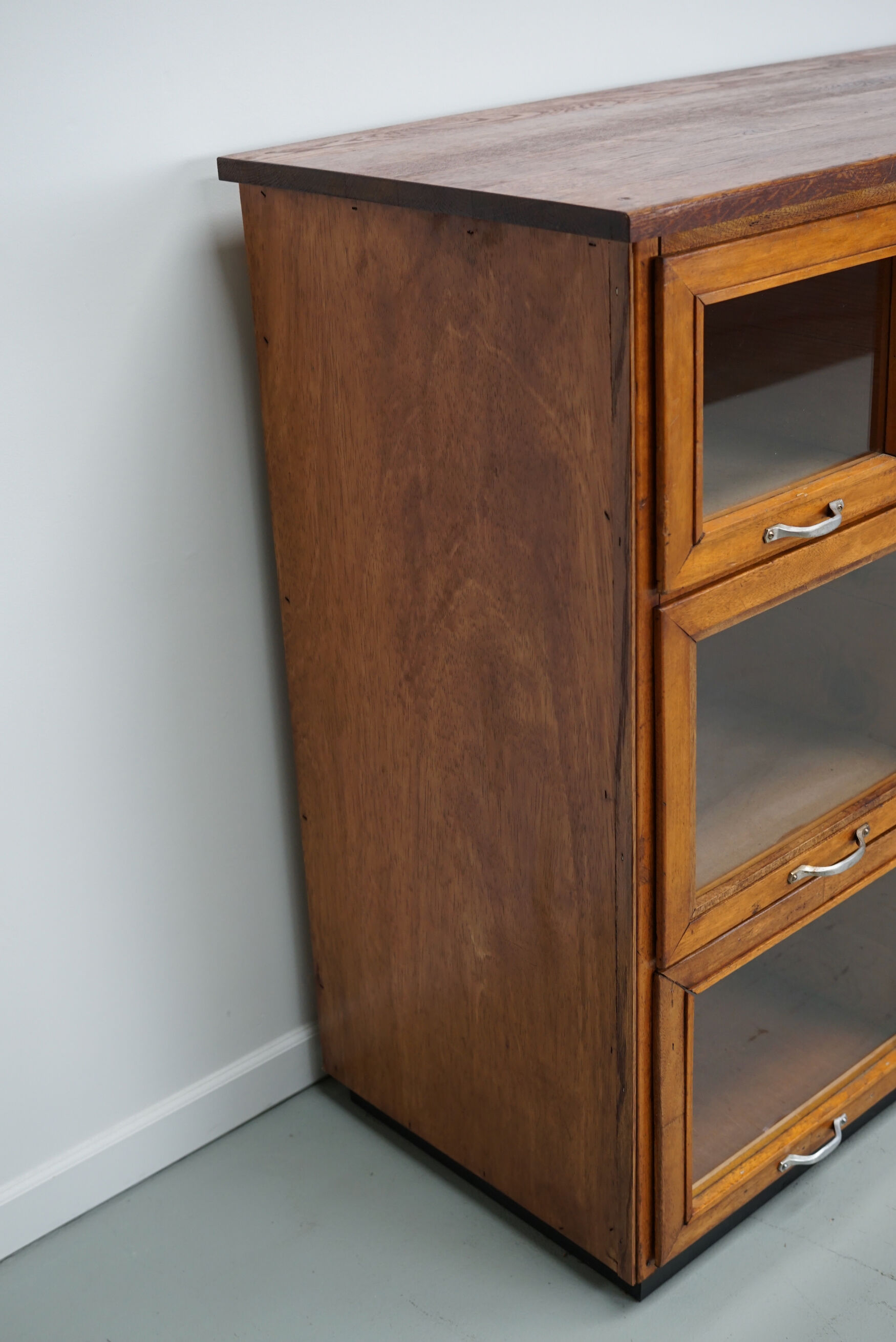 Vintage oak haberdashery cabinet / display cabinet, Netherlands, 1950s
