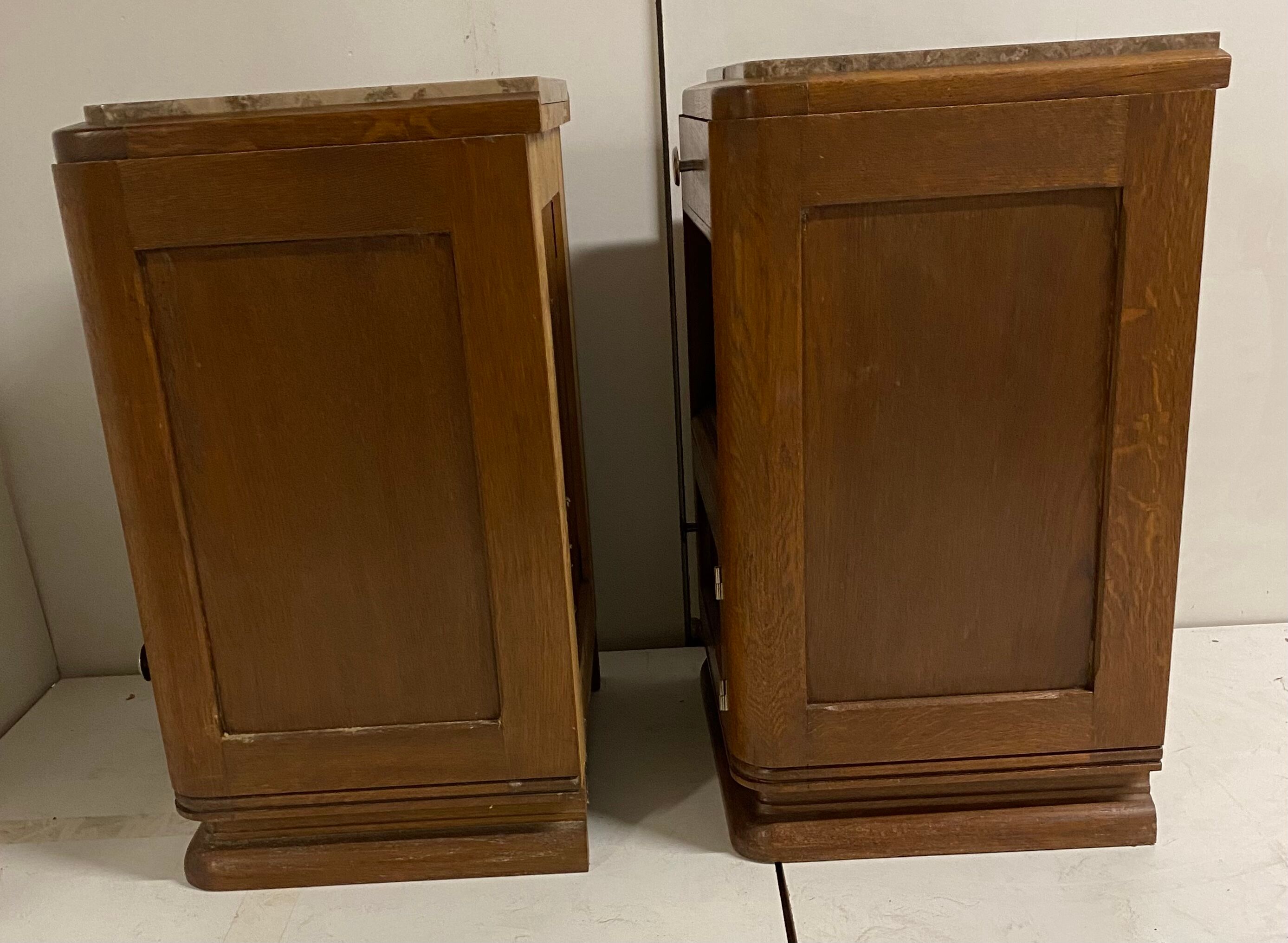 Pair of art deco bedside tables