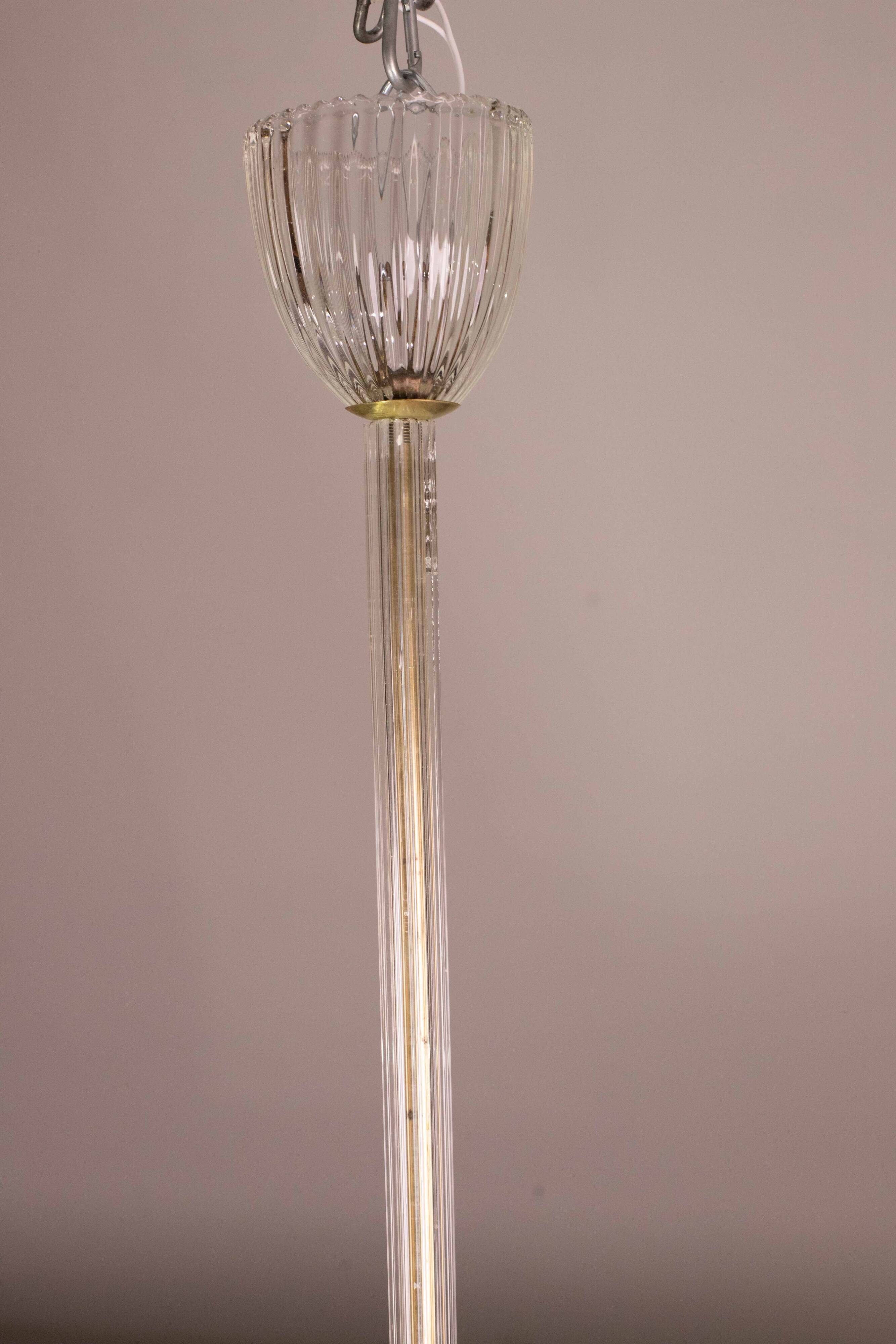 Art Deco Barovier e Toso pendant light, 1950