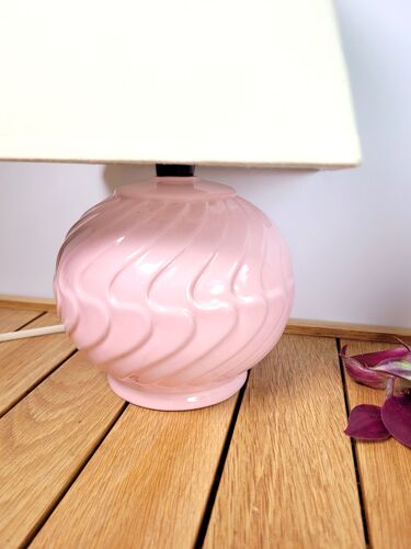 Lampe à poser céramique rose