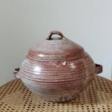 Biot glazed stoneware soup tureen - vintage shaped piece