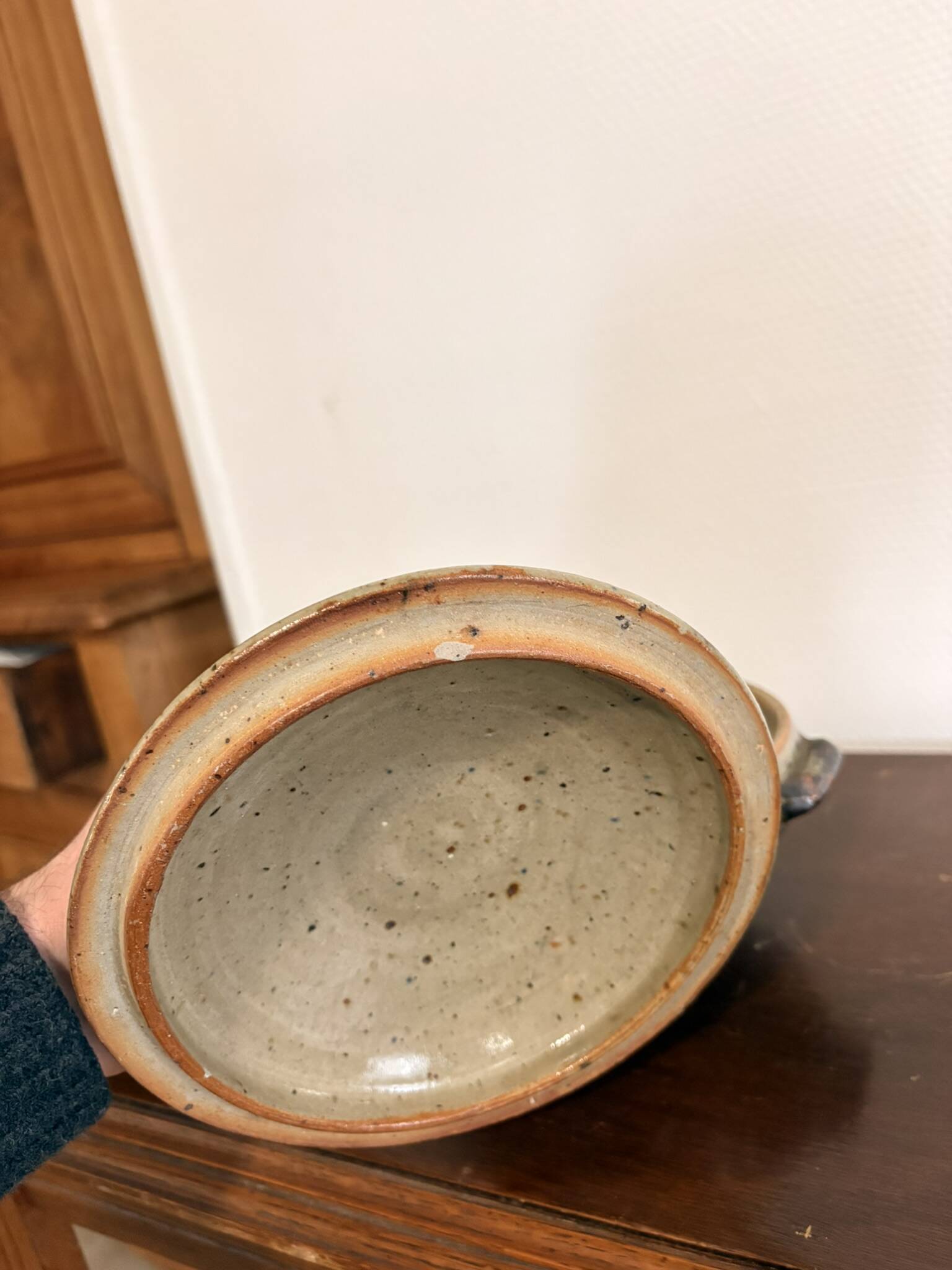 Vintage Brown Stoneware Cassolette Pot by Lucien Talbot de la Borne