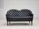 1960s, Scandinavian sofa in black furniture leather.