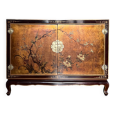 Grand buffet vintage style Hollywood Regency/Art Déco – esprit chinoiserie