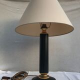 Old green leather column lamp