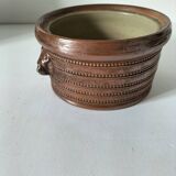 Stoneware pot Corneau Myennes decorated with hares