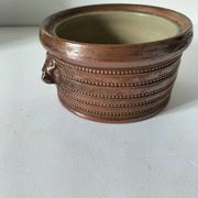 Pot en grès Corneau Myennes décor lièvres