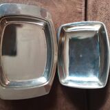 Vintage metal butter dish