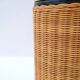 Rattan and chrome ice bucket, bottle and shaker set, France 1970