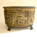 19th Brass Embossed Planter