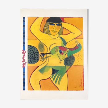 Guillaume Corneille (1922-2010) Affiche Le Nu jaune - Avec tampon Atelier Corneille