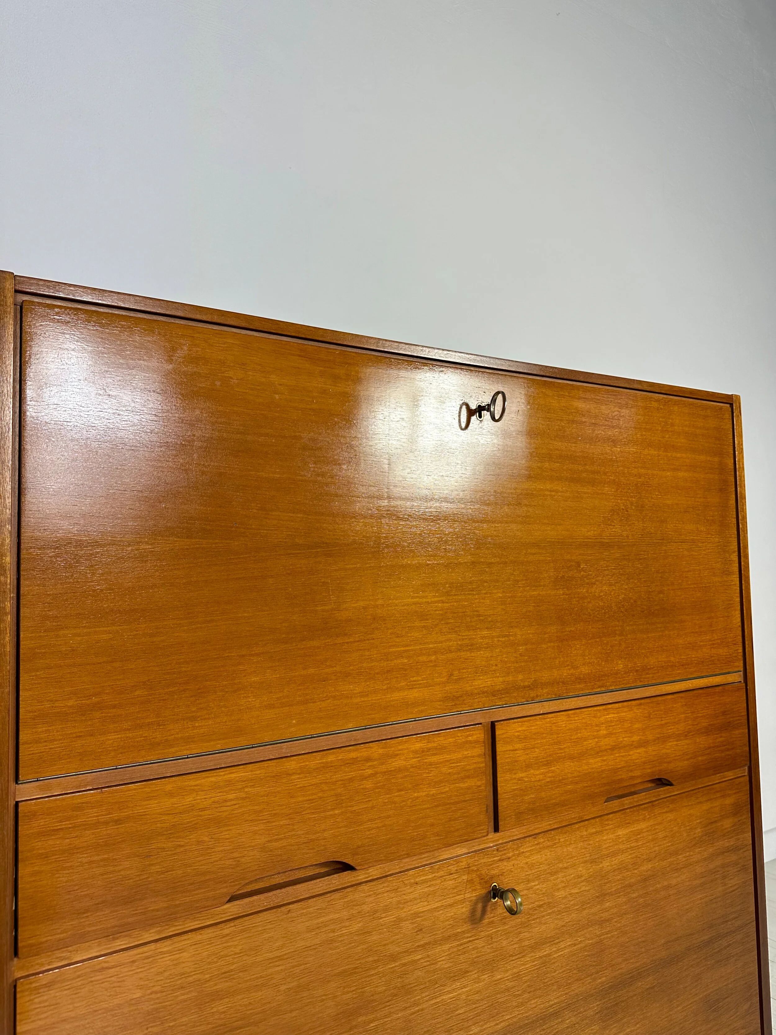 1960s Vintage Minimalistic Walnut Cabinet/Secretary