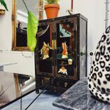 Chinese Wall Cabinet with Soapstone