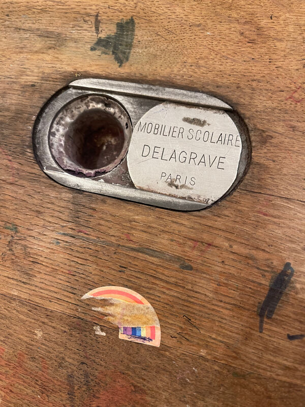 Pupitre d’écolier vintage – DeLagrave Paris, 1950