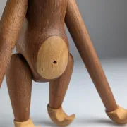 Large two-tone wooden monkey figure by Kay Bojesen, Danish design from the 20th century
