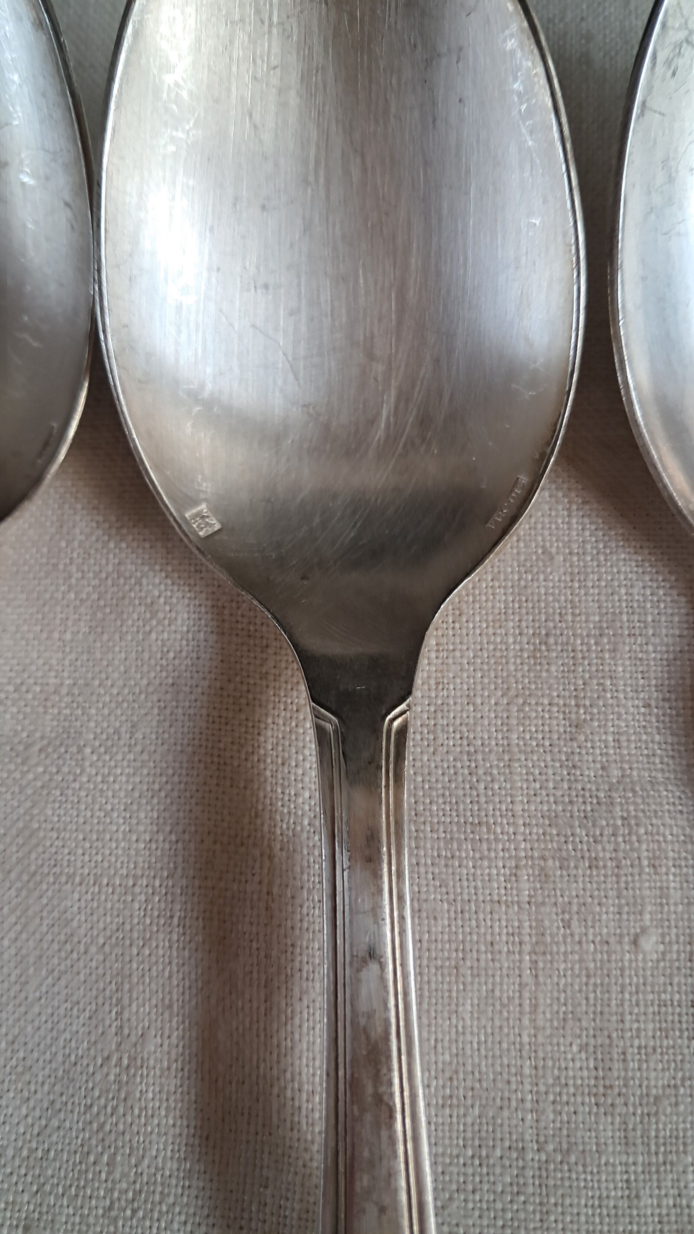 Set of 19 antique silver-plated cutlery by Ercuis - Art Deco style.