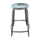 Tabouret haut d'atelier Nicolle en métal gris