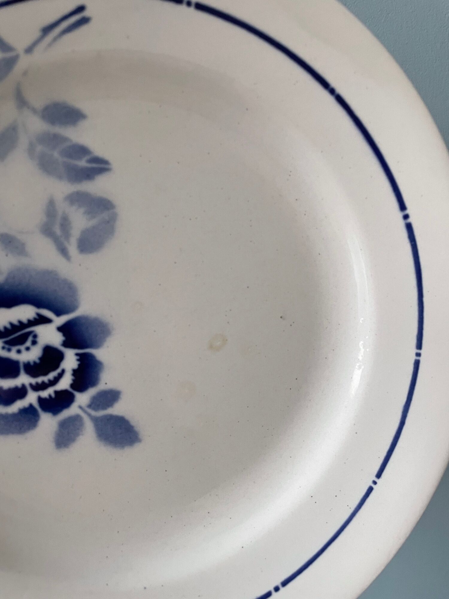Set of 8 vintage st Amand flat plates made in France