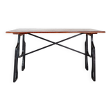 Industrial Bistro Table in Wood and Wrought Iron -