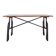 Industrial Bistro Table in Wood and Wrought Iron -