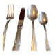 1 set 4 couverts métal argenté