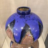 Multicolored sandstone ball vase