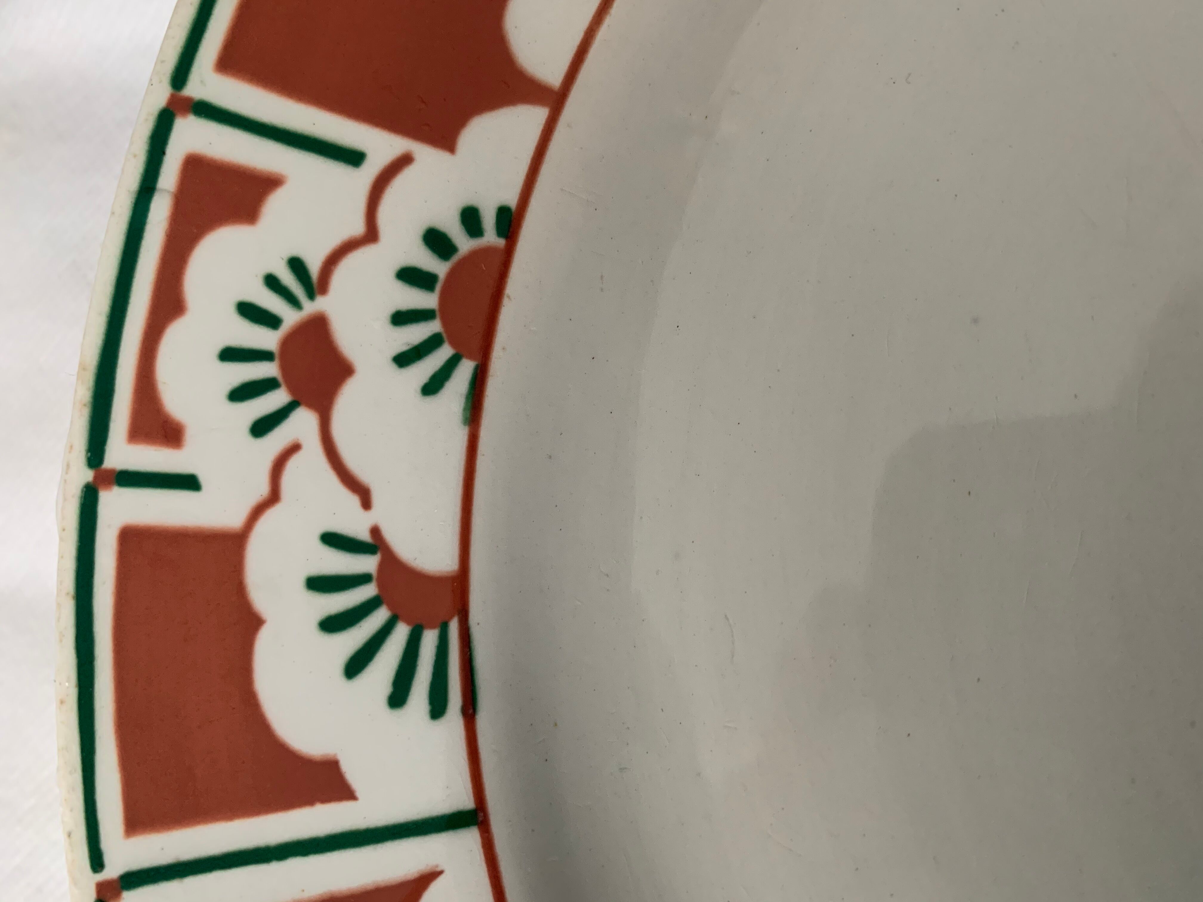 Old compotier Sarreguemines model Siena, early twentieth century