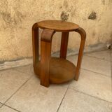Art Deco pedestal table 1920 in solid wood