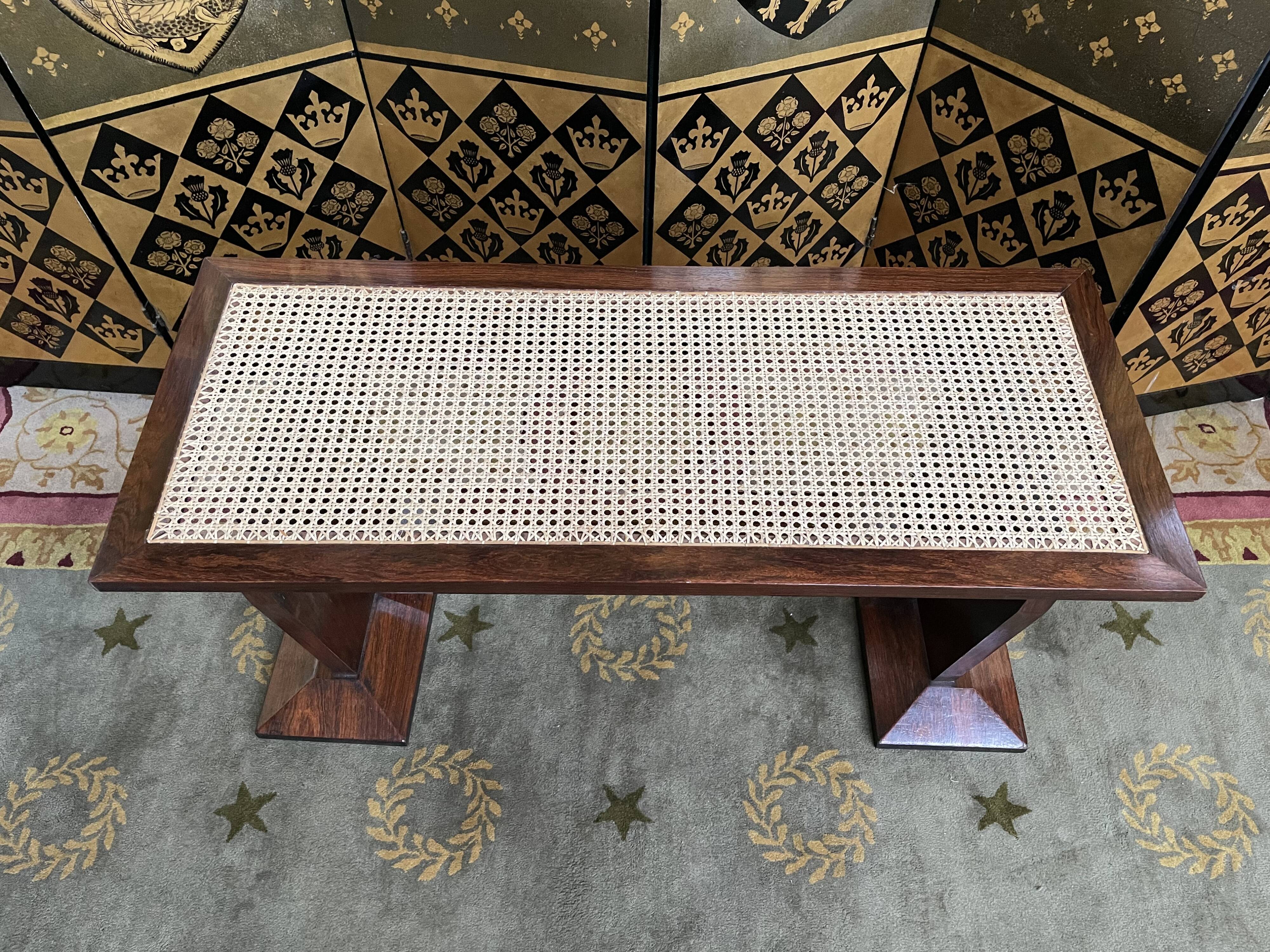 Bench in canework art deco period