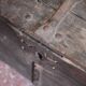 Old wooden chest with fittings, corsair chest, storage chest