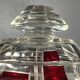 ART DECO modernist red Bohemian glass box, circa 1930