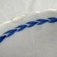 Rambervillers, antique earthenware dish with blue decoration from the 19th century.