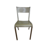 Vintage Mullca 510 chair in metal with a golden bronze sheen