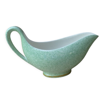 Faience saucière of gien speckled green model grégoire vintage