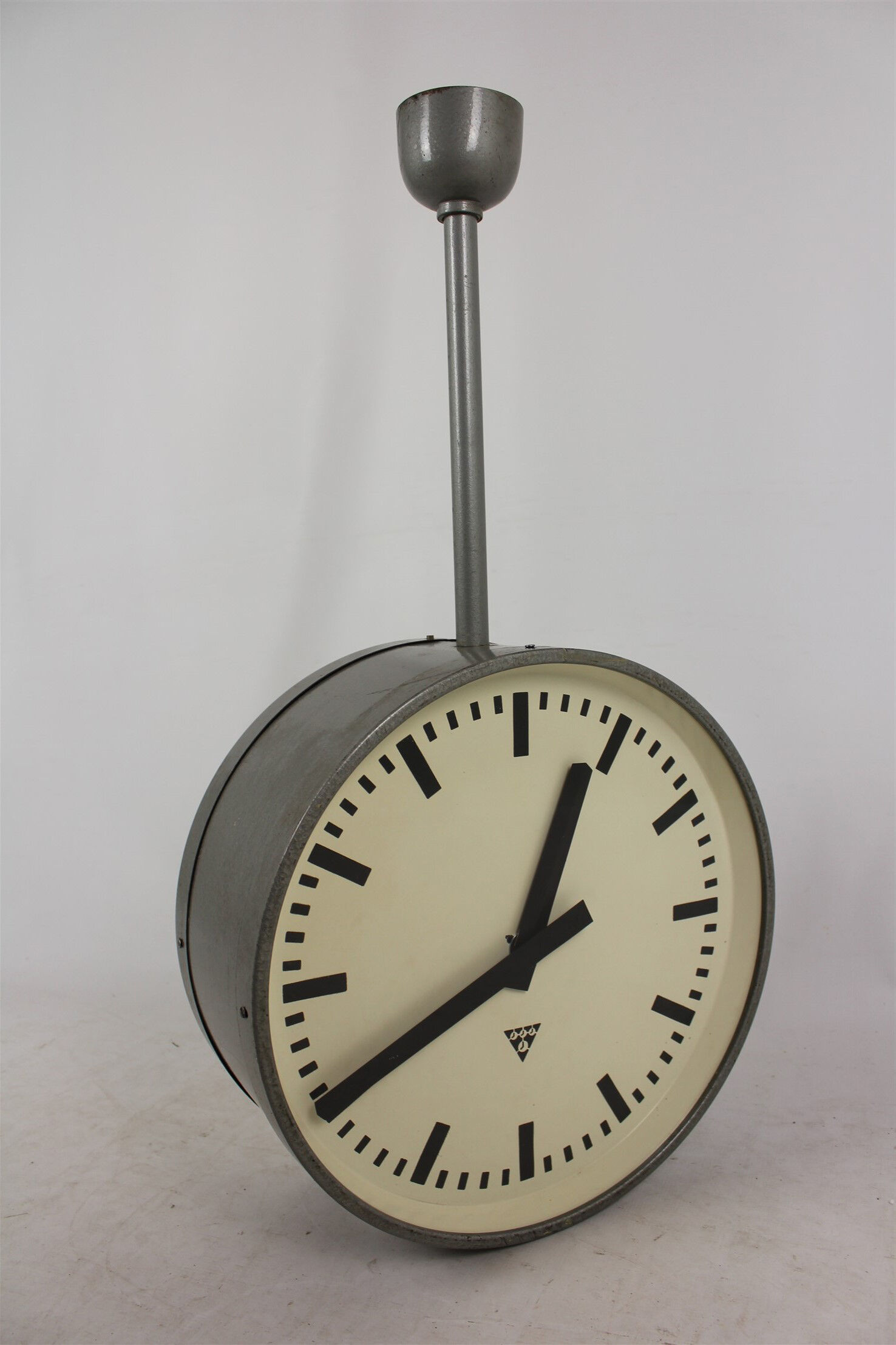 Double sided railway clock from pragotron, 1970