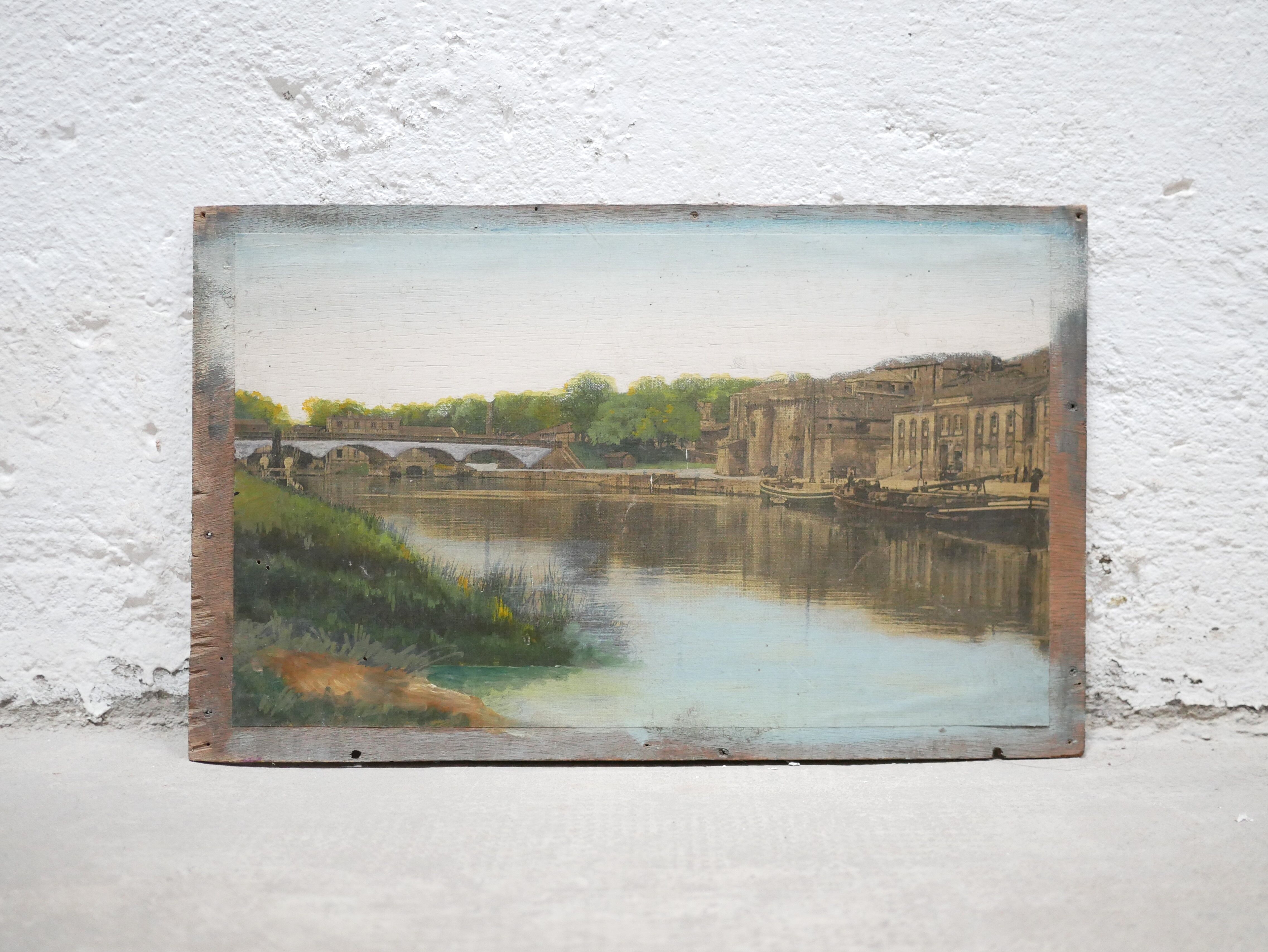 Old painting on print