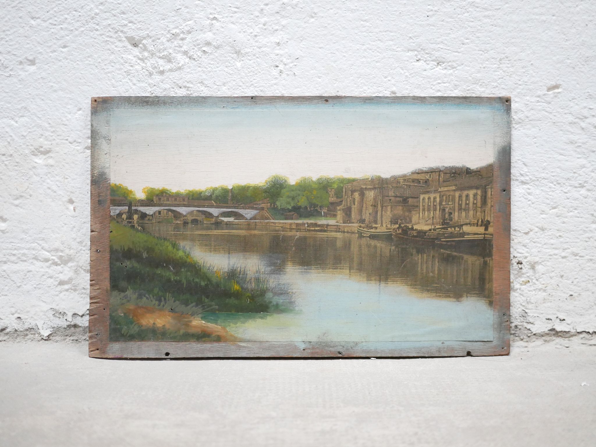 Old painting on print