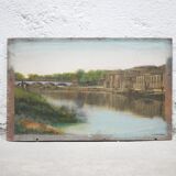 Tableau ancien peinture sur impression
