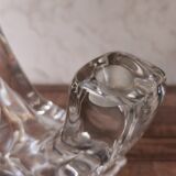 Paire de bougeoirs deux branches cristal