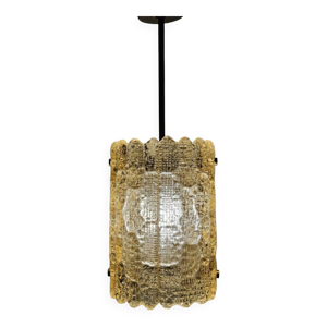Lampe pendentive en verre - 1970