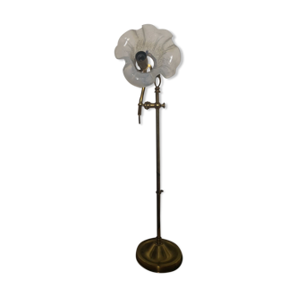 Art Deco-style lamp in brass and tulip