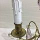 Paire de lampes girandoles en bronze et cristal