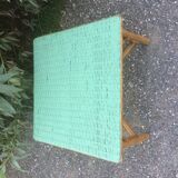Rattan and bamboo coffee table