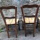 Set of 6 straw bistro chairs