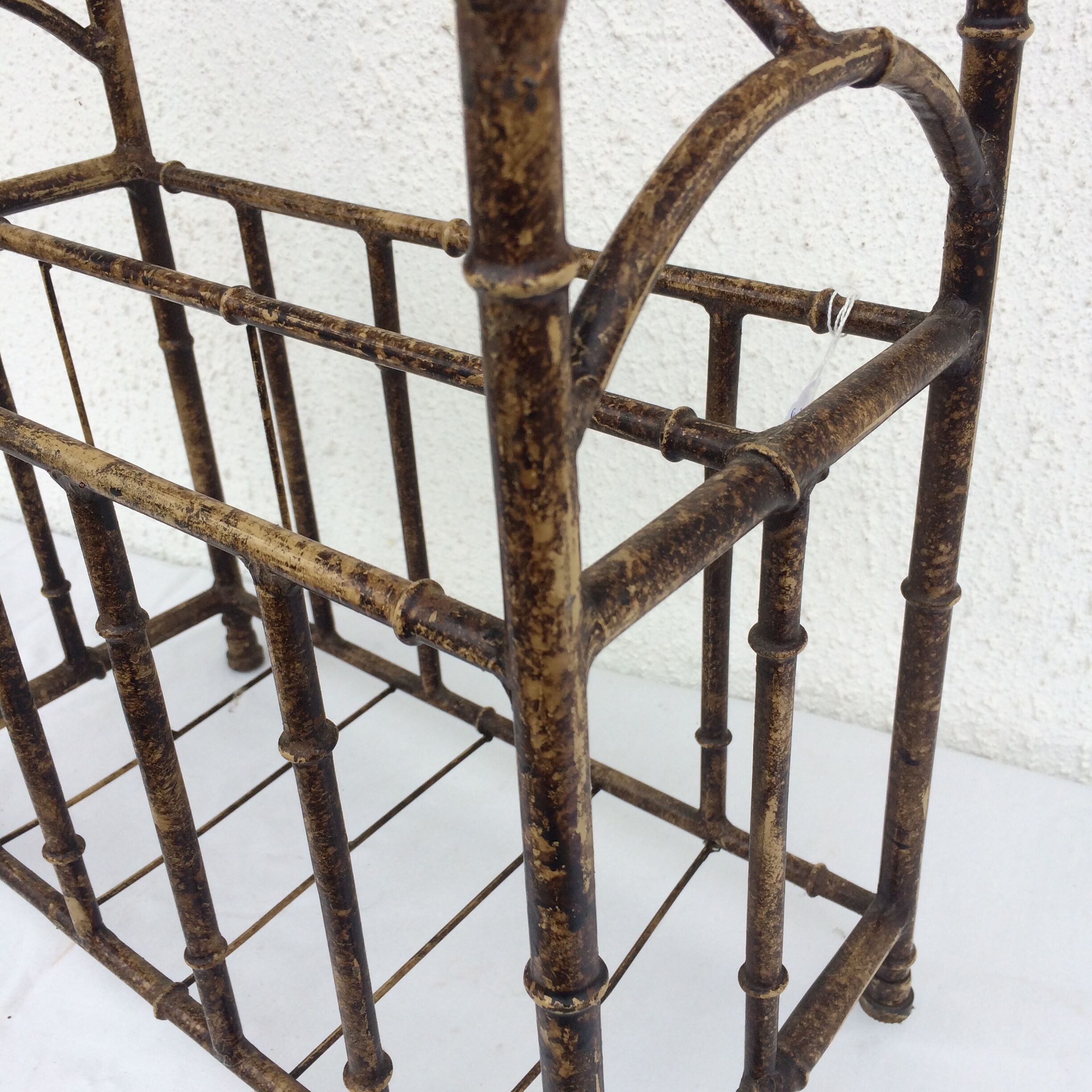 Bamboo effect magazine rack