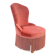 Vintage pink velvet fringed armchair