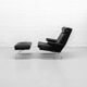 Fauteuil pivotant et ottoman Cor des années 1970