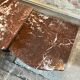 Table double plateau marbre bordeaux et pied acier