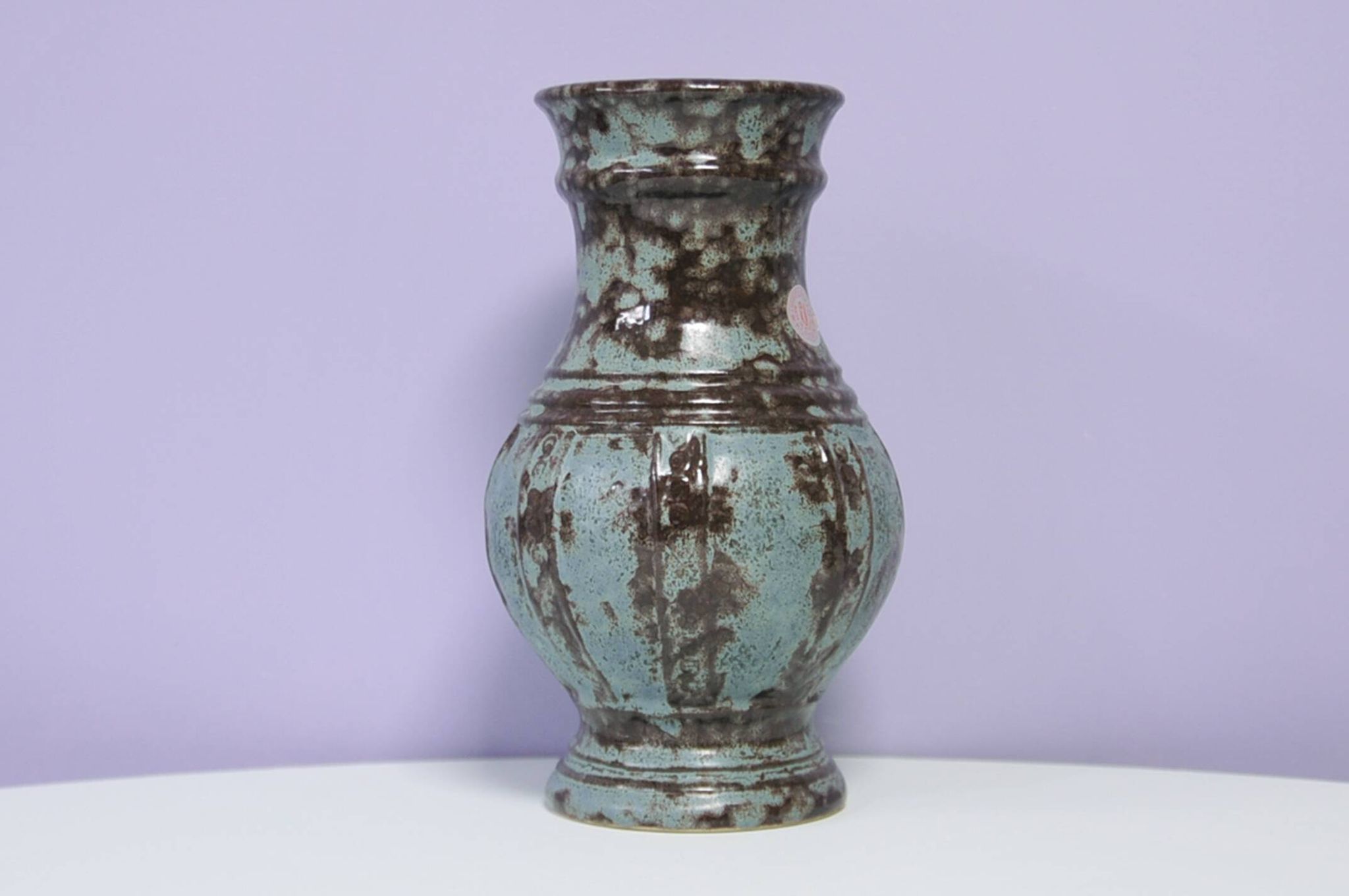 Blue & brown West Germany vase