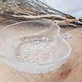 Salad bowl moulded glass apple